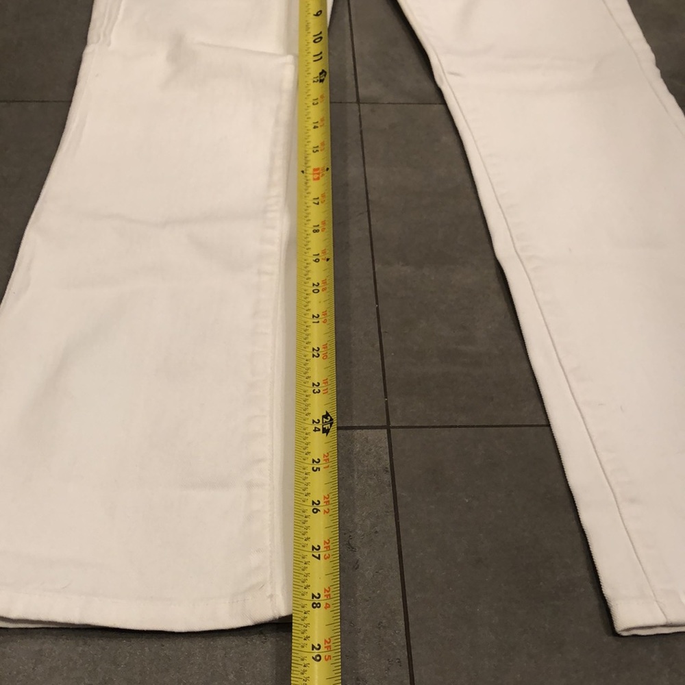 7 For All Mankind Bootcut White Cotton Jeans - Picture 7 of 7